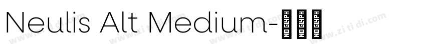 Neulis Alt Medium字体转换
